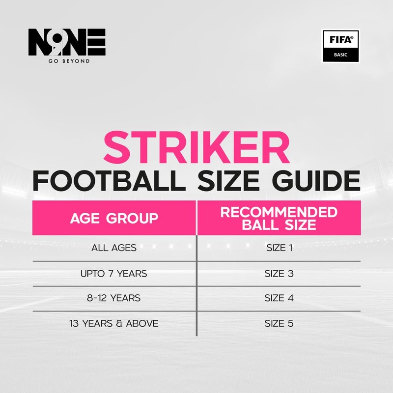 NINE Premium Quality Footballs Striker - Size 3, 4, 5