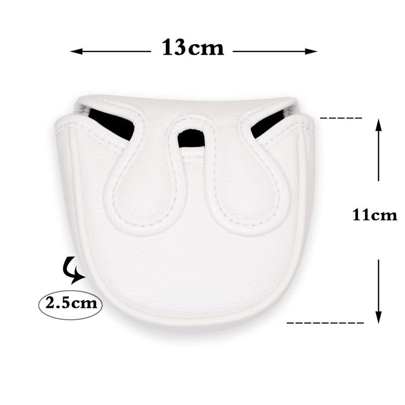 Lamb Golf Putter Cover Mallet Headcover Center Shaft Magnetic Closure
