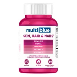 Multiblue Colágeno: Fortalece Piel, Uñas Y Cabello 60 Caps