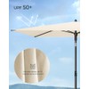 SONGMICS Sombrilla de Patio, Parasol de Exterior, Techo Inclinable, para