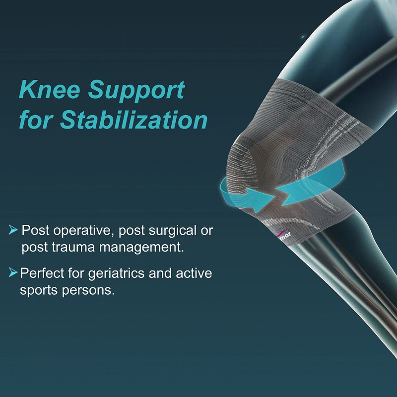 Tynor Knee Cap with Patellar Ring, Grey, Medium, 1 Unit