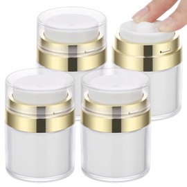 Segbeauty Cream Dispenser, Pack of 4, 30 g, Airless Pump Dispenser, Empty, Cream Pump Dispenser, Refillable, Cream Jar, Portable, Cream Dispenser for Squeezing, Travel Gadgets