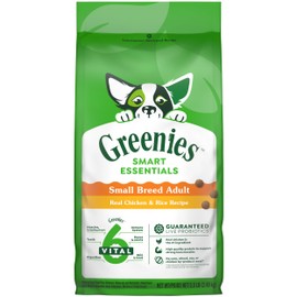 Greenies Smart Essentials Small Breed Adult High Protein Dry Dog Food Real Chicken & Rice Recipe, 5.5 lb. Bag