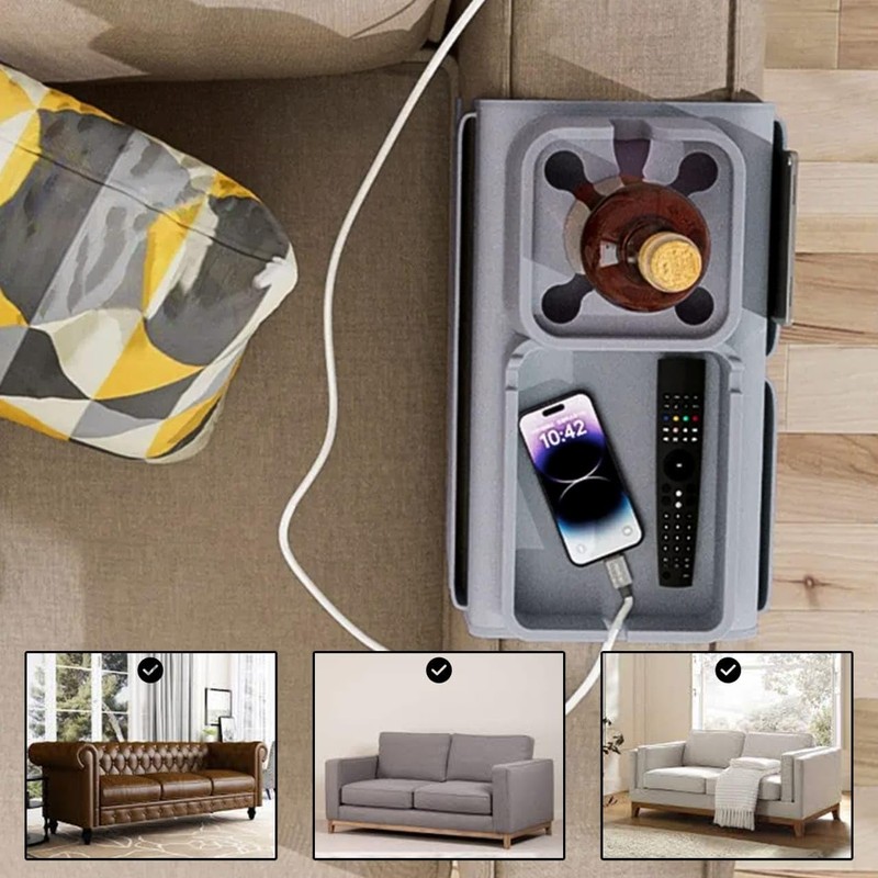 S V Premium Couch Cup Holder – Smart Armrest Tray