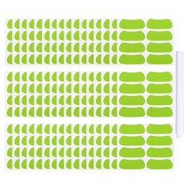 PATIKIL 200 Pairs Sports Eye Black Stickers, Under Eye Black Strips Football Face Stickers Breathable Eyeblack Sticker with Pencil for Baseball Fans on Game Day, Light Green