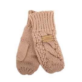 Aran Traditions Diamond Knitted Winter Mittens Gloves (Blush)