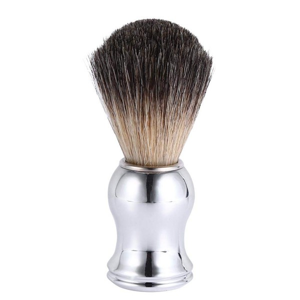 Men's Fashion Shaving Brush Face Faux Badger 0026 Silver Cleaning Tool Plastic Handle