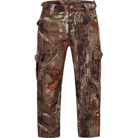 NEW VIEW Kids Camo Hunting Pants Silent, Youth Hunting Clothes for Cold Winter, Camouflage Hunting Pants for Boys & Girls (M, Camo Tree)