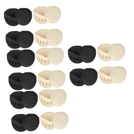 LALAFINA 16pairs Breathable Half Socks Metatarsal Pads Lightweight Forefoot Cushions for Tone for Reducing Friction and Blisters