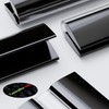 3 x 300 mm black flex hinges with low profile,