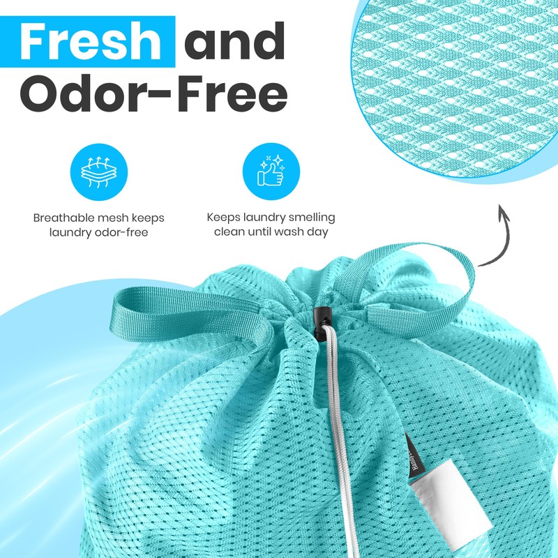 Large Mesh Laundry Bags - Heavy Duty with Handles &
