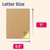 30 Sheets, Kraft Sticker Paper Labels, Laser/Inkjet Printing - Letter