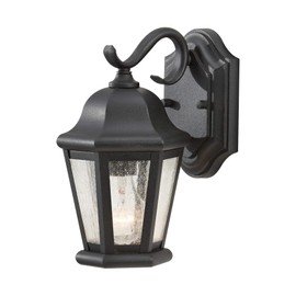 Sea Gull Lighting OL5900BK Martinsville Small One Light Outdoor Wall Lantern Outside Fixture, Black