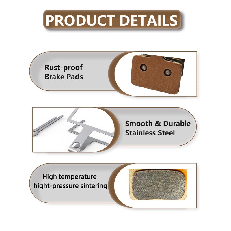 YAORISE Sintered Brake Pads for EBOX 1, EBOX 2 EBOX