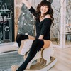 MUNSKT Women Thigh High Socks, Extra Long Cotton Boot Stockings