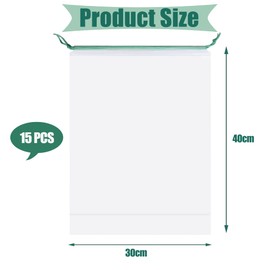 Danloto Shoe Bags, Pack of 15 Travel Shoe Bags, Transparent Shoe Bag with Drawstring, Shoe Bag, Waterproof for Men and Women, Travel, Home Storage Bag (30 x 40 cm), transparent, Shoe bag