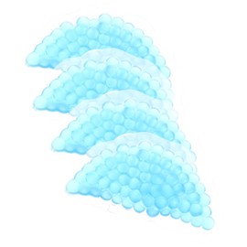 Mobestech 4pcs Reusable Gel Ice Packs Semi Round Ice Bags for Injury Relief Portable Cold Compress for Home Use Lightweight and Practical Design