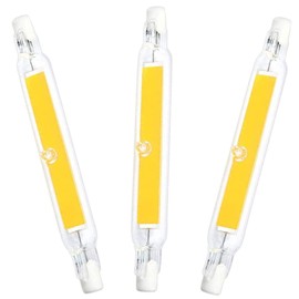 118mm 10W R7S LED Bulb (3 Pack) 100W Halogen Equivalent 118mm J-Type 10W 120V R7S Base 3000K Warm White J Type T3 118mm Double Ended Flood Light Bulbs 360°Beam Angle Landscape Lights,3-Pack