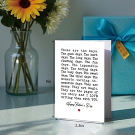Supoeguk Romantic Husband Father's Day Card, Sweet Poem Fathers Day Cards for Husband Boyfriend, Happy Father's Day Gifts from Wife