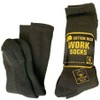 janisramone Mens Work Socks Cotton Rich Reinforced Heel Heavy Duty