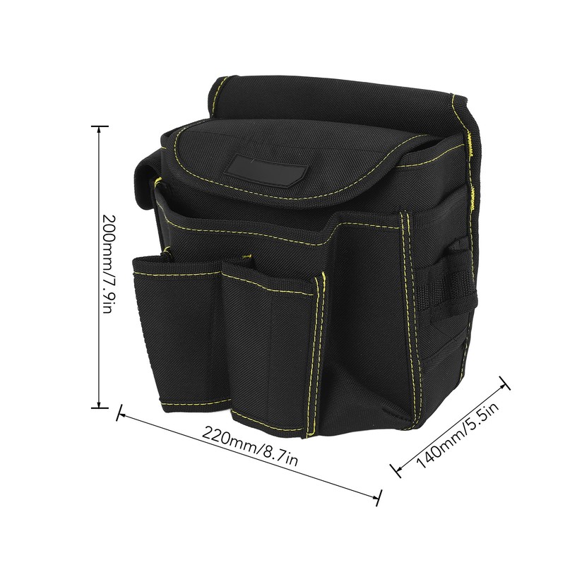 Tool Waist Bag Thickened Hard Wearing Multi Pockets Polyester EVA