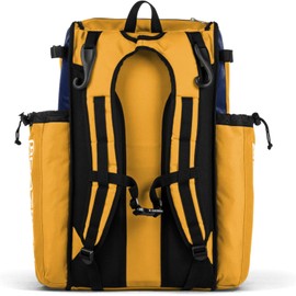 Boombah Catchers Superpack Bat Bag - 23-1/2" x 13-1/2" x 9-1/2" - Royal Blue/Gold - Holds 4 Bats - Backpack Version (no Wheels)
