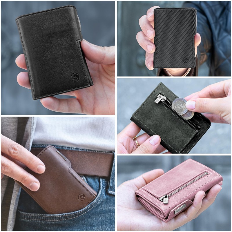 Wolfstrøm Slim Wallet 'Svente', 11 Cards Mini Wallet Men's Small
