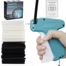 DQTUV Tagging Gun for Clothing, Mini Tagging Gun for Clothes with 6 Fine Needles, 4000 Black & 4000 White Fasteners