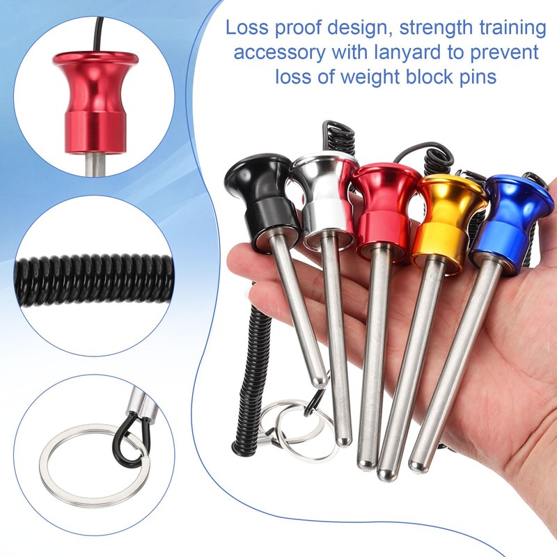 PATIKIL Weight Stack Pin, 5/16" Dia Magnetic Gym Selector Pin