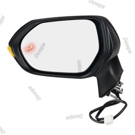 Dexepe Driver Side Mirror Assembly Compatible with Toyota Corolla 2020-2024 Heated with Turn Signal, Blind Spot Monitor, Power Adjustable Replace 8794012G10, TO1320395 Black (7Pin Left)