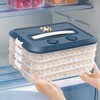 Yallmie 4 Layer Dumpling Storage Box, Dumpling Organizer with Lid