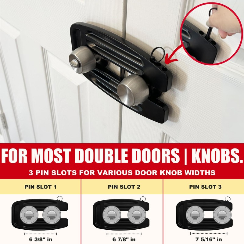 SecurityMan Double Door Lock - Solid 1/2" Unibody Aluminum Construction