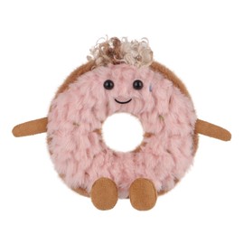 Apricot Lamb Donut Plush Stuffed Animals for Kids, Soft Cute Plush Toys for Baby Girl and Boy, Fluffy Donut Pink 5.1 Inches