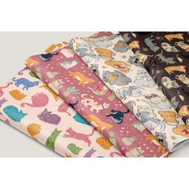 Ainmto Cat Wrapping Paper, Gift Paper with Cat Motif, for Kittens Bday Wrapping Paper, Cat Owners, Fur Mum, Children's Birthday Party, 8 Sheets (70 x 50 cm)