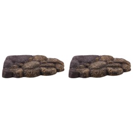 Tnfeeon 2PCS Aquarium Tortoise Resin Floating Rock, Reptile Floating Basking Platform Stage Island Fish Tank Accessory Ornament Decoration(S)