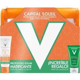 KIT CAPITAL SOLEIL PROTECCIÓN SOLAR ROSTRO MATIFICANTE+GEL LIMPIADOR VERANO 23