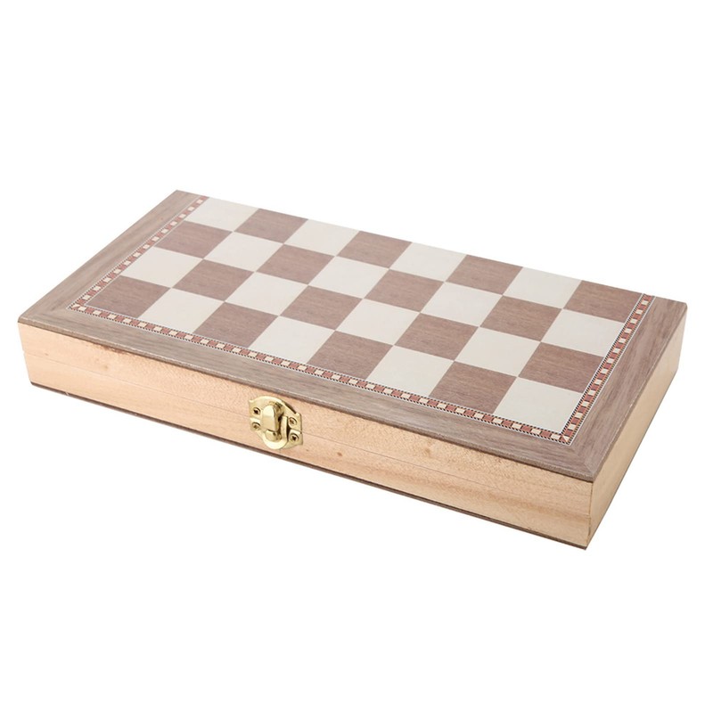 Wooden Chess Set - 3 in 1 Chess, Checkers, Backgammon