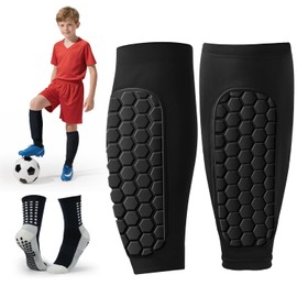 Children's Football Shin Pads Small Black XS (Black, XS)