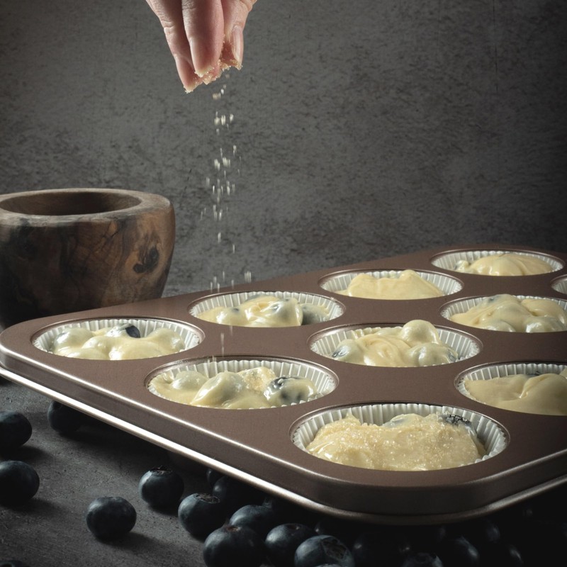 HAPPIELS Non Toxic Nonstick 12 Cup Muffin Pan | PFOA