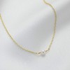 KRENQUE Delicate Tiny Circle-Pearl Necklaces Cute Moon Trendy Necklace for