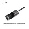 HARFINGTON 2pcs Leather Hollow Punch 1/4 Hex Shank for Drills,