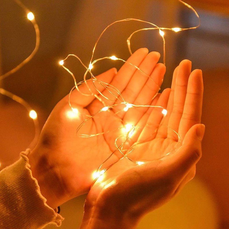 22m String Lights Solar Copper Wire 200LEDs Remote Control Lamp