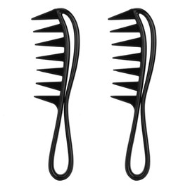 ZJchao 2pcs Peine para el cabello, Salon Dientes anchos Peine de tiburón Cepillo para el cabello rizado Peine Herramientas para el cabello Peine de...