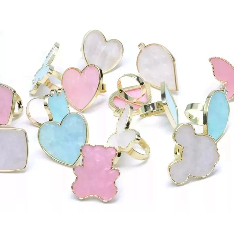 Mafab 3 Anillos Pegamento Extensión De Pestañas Piedra Jade