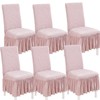Fhberni Elastic Dining Chair Covers 6 Pack - Stretch Washable