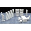- Muebles Para Maquetas Escala 175 Blanco 90 Piezas -