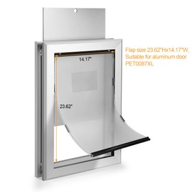 Ownpets Replacement Dog Door Flap Compatible with Aluminum Doggie Door,Energy Efficient,Durable Pet Door Flap,Measures 14.17"x 23.62"(X-Large)