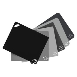 Axer Kitchen Chopping Board Plastic Large - 6-Piece Cutting Mat Kitchen Flexible - Colourful Chopping Board Set Dishwasher Safe - Chopping Board Set