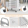 MEDIMALL 10 Drawers Rolling Storage Cart, Multipurpose Craft Storage Cart