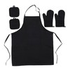 Vaguelly 1Set Cooking Apron with Heat Resistant Oven Mitts and